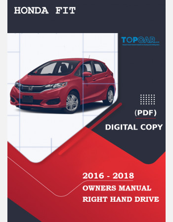 honda fit owners manual 2016 - 2018 for rhd and lhd